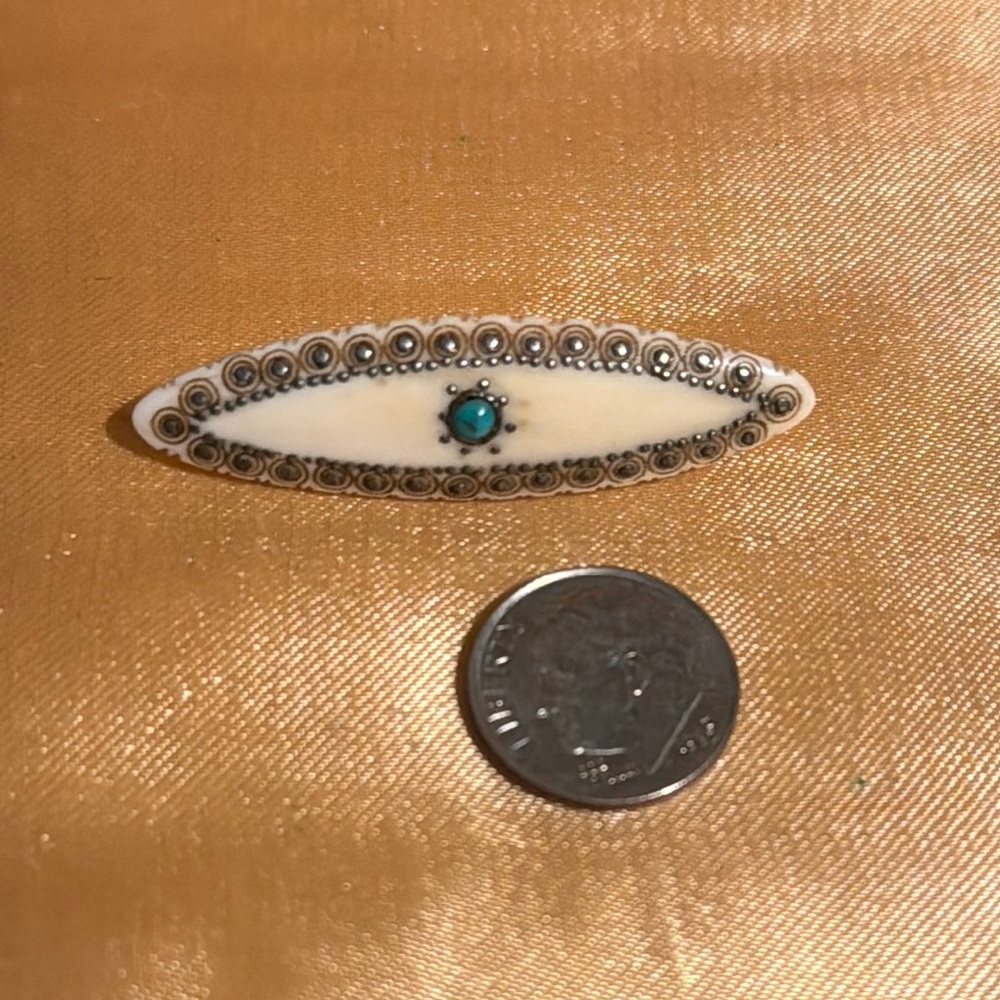Vintage Brooch with Turquoise Accent